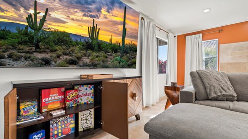 Luxury 4BR Retreat w/ Private Pool, Spa, Game Room & 98” Smart TV - New Listing