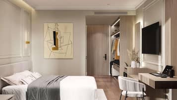 Desk, laptop workspace, soundproofing, free WiFi