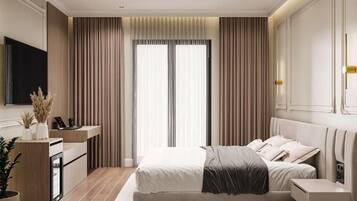 Desk, laptop workspace, free WiFi