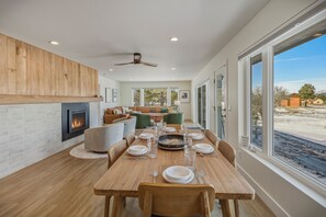 Dining - Expansive home on 5 acres with stunning mountain views, chef's kitchen, hot tub, entertainment room, 2 car garage, and 2 Fireplaces. (Pagosa Springs)