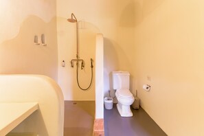 Ducha, secador de pelo y toallas