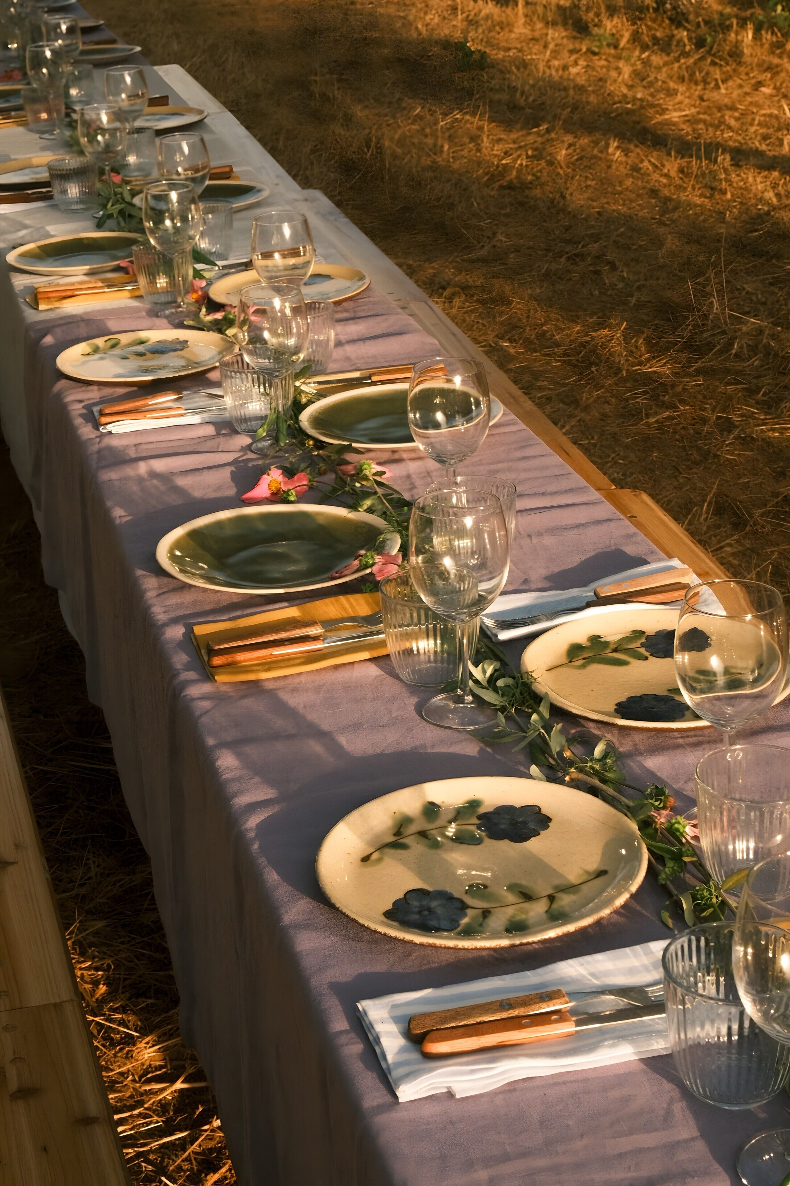 Outdoor banquet area