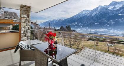 Alpenglow Maison Lugon – Bergblick, 5 Minuten von Aosta entfernt