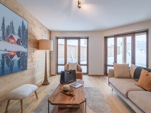 Living area - Alpe d'Huez: New residence at the slopes with parking (Huez)