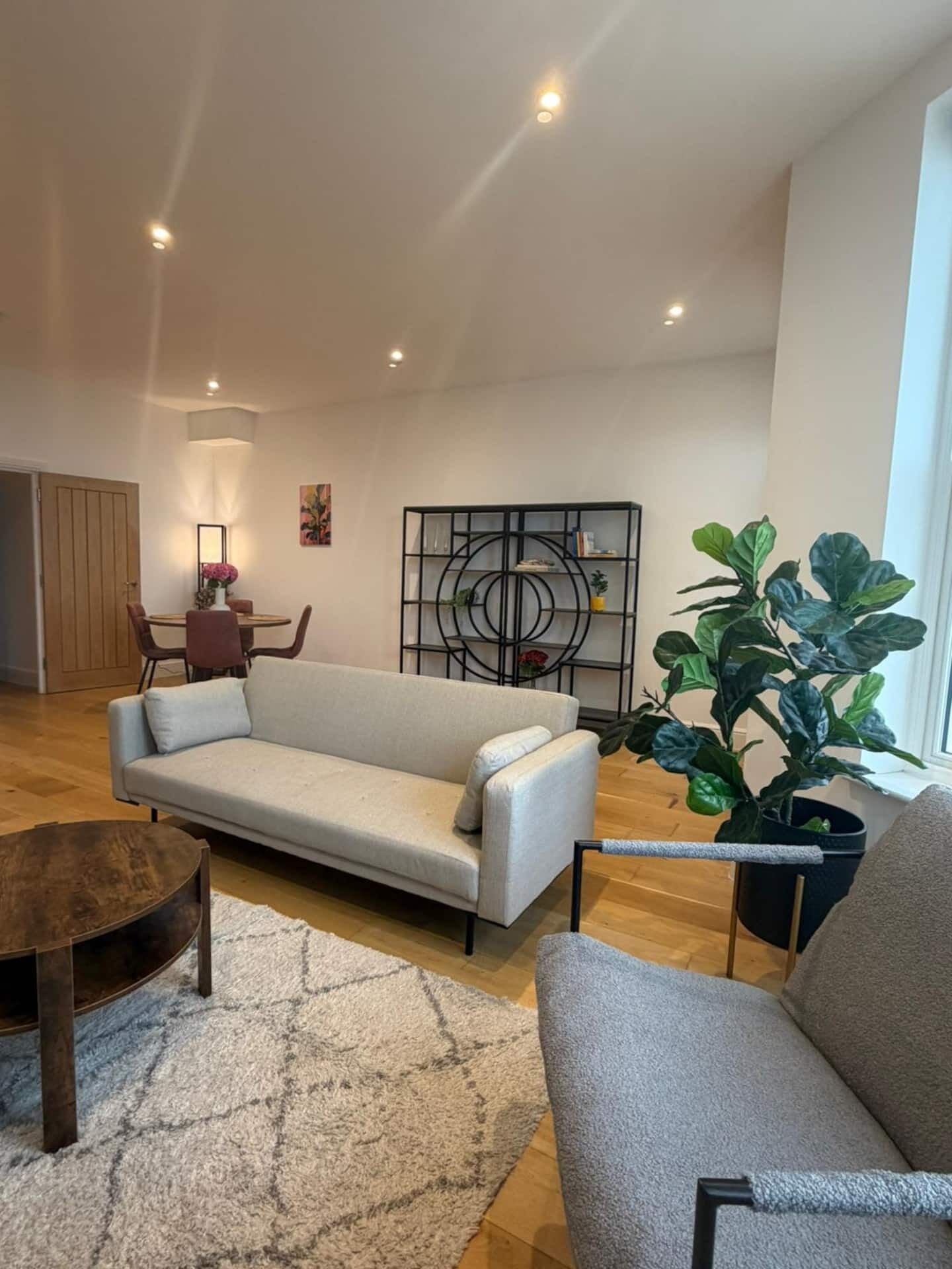 Luxury Apartment, 2 Bedrooms, Beach View | Living area