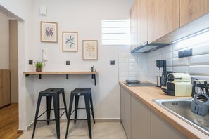 Appartement, balcon, vue sur la ville | Cuisine privée