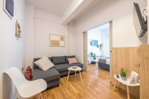Appartement, balcon, vue sur la ville | Aire de séjour