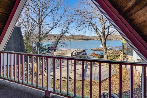 Steps to Shared Dock: Lake of the Ozarks A-frame!