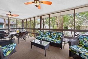 Outdoor dining - 3 BR Beach Residence with Resort Setting & Spacious Porch | Isle of Palms (Isle of Palms)