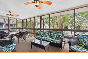 Outdoor dining - 3 BR Beach Residence with Resort Setting & Spacious Porch | Isle of Palms (Isle of Palms)