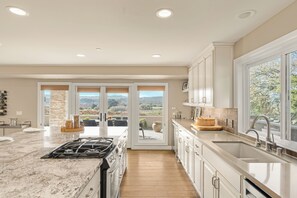 Fridge, oven, stovetop, dishwasher