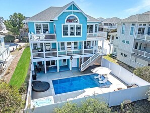 Exterior - OS619- Oceanside Beauty with 6 Bedrooms, Private Pool & Hot Tub, Dog Friendly (COROLLA)