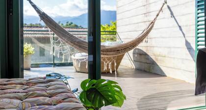 Piscina e AC na Praia do Una