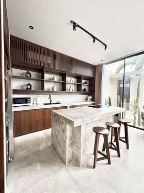 Private kitchen - Industrial Pool Villa • 2BR • Pererenan Area (Badung Regency)