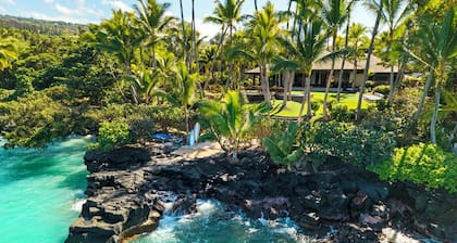 Hahalua Bay Villa by Gather: Luxury Oceanfront Estate w/ Pool & Views