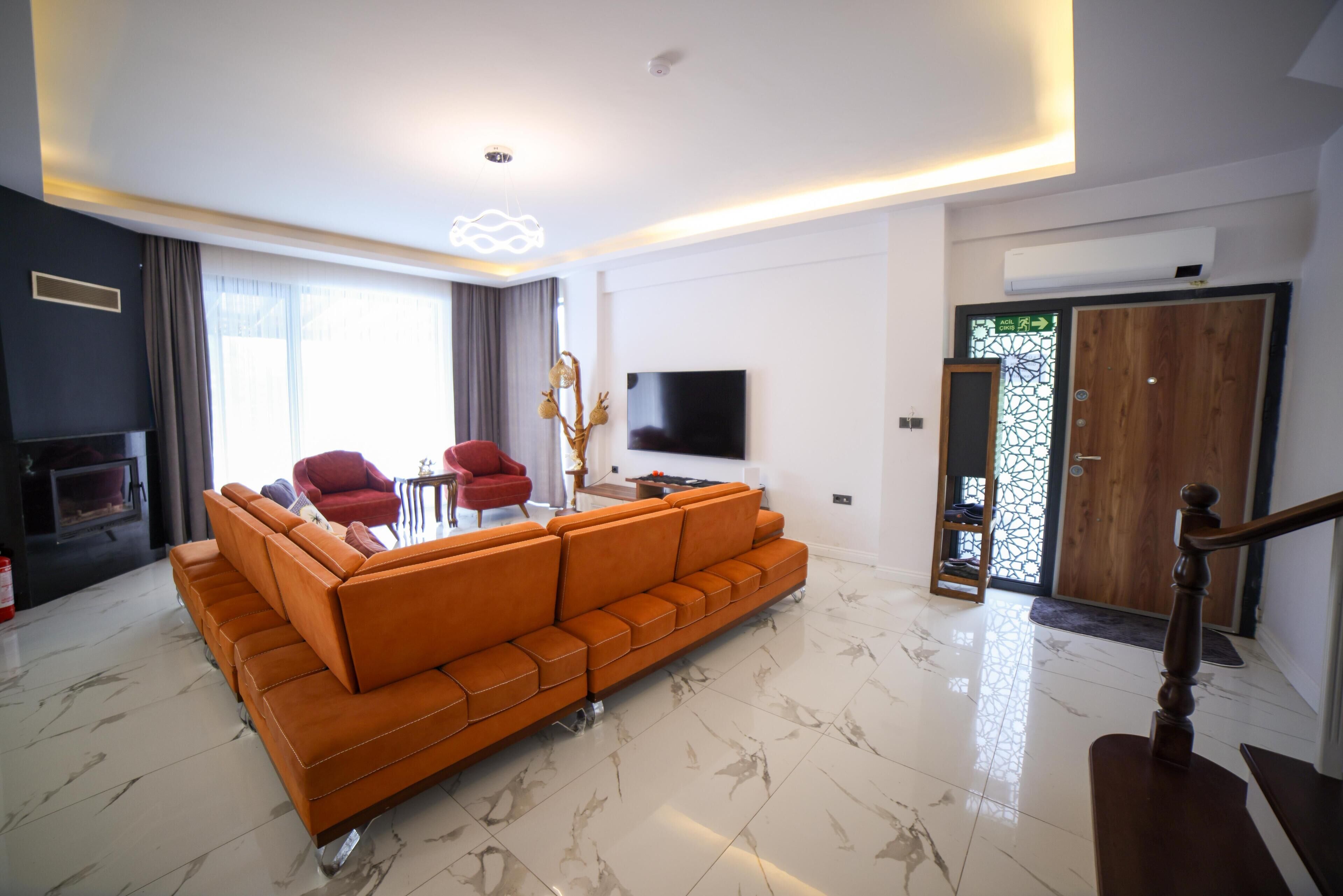 Comfort-Villa, Seeblick | Wohnbereich