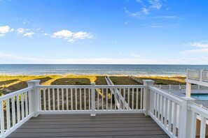 Property grounds - Ocean Club of Kure Beach - Oceanfront, pet friendly home with Private pool & Hot (Kure Beach)