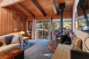 TV, fireplace, DVD player, offices - 2BR Overlooks Shared Pool, Near Gondola & Village! (Mammoth Lakes)