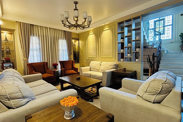 A cozy and elegant living room designed for comfort and relaxation.