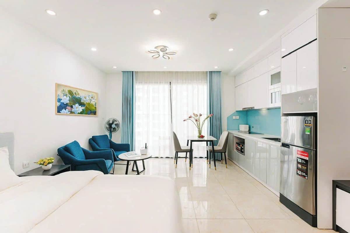 Superior-Apartment, 1 Queen-Bett, Balkon, Stadtblick