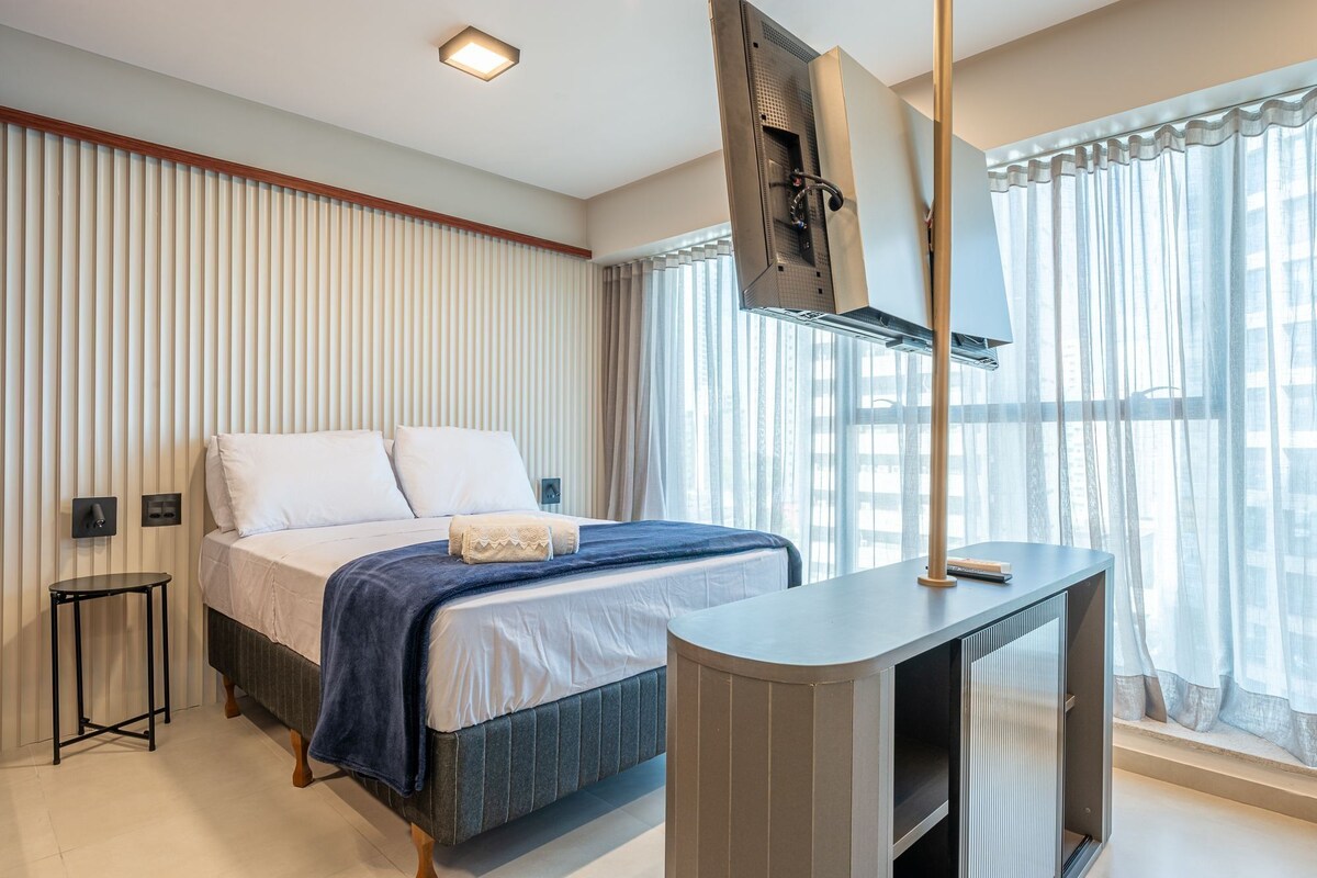 1 chambre, rideaux occultants, fer et planche à repasser, Wi-Fi gratuit
