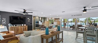 Perfect waterfront home with amazing views, a heated pool and a hot tub!!!