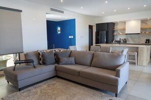 Living area - Luxurious Sunset Lagoon View 2-bed bedroom Apartment (Cole Bay)