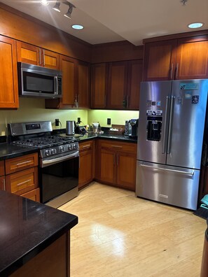 Microwave, stovetop, dishwasher