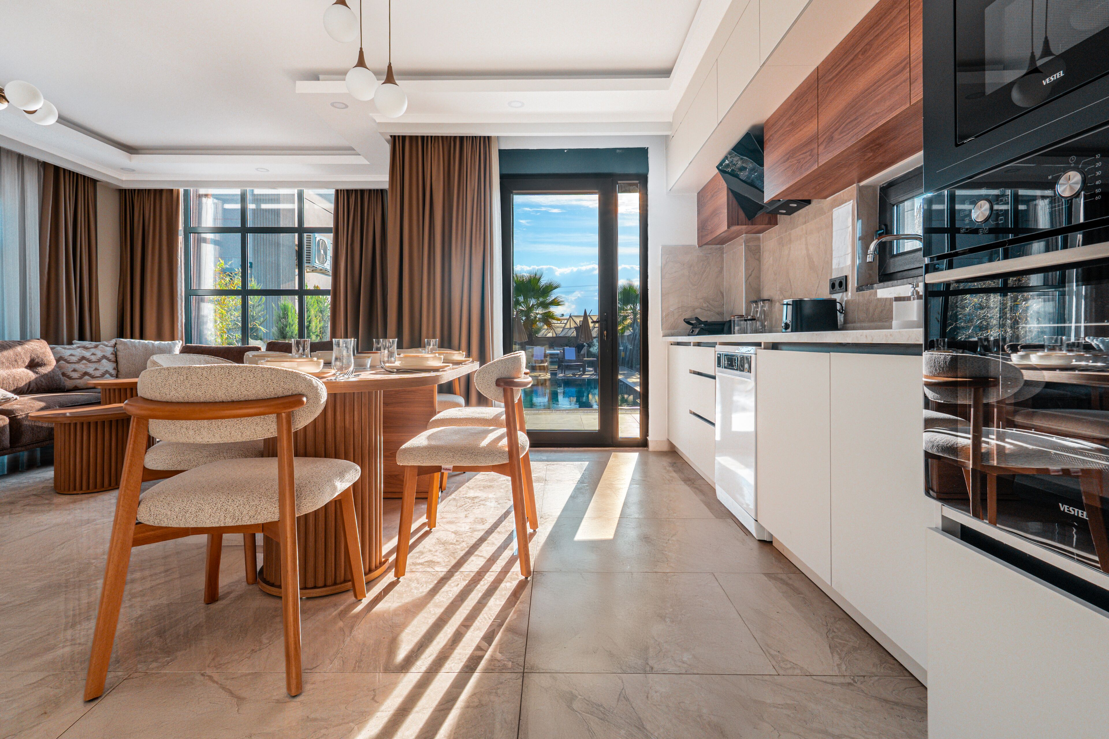 Villa Confort, 3 chambres, balcon, vue mer | Cuisine privée