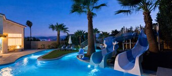 Lazy River Resort • Giant Slides • Splash Park • Outdoor Games • Arcade •Theater