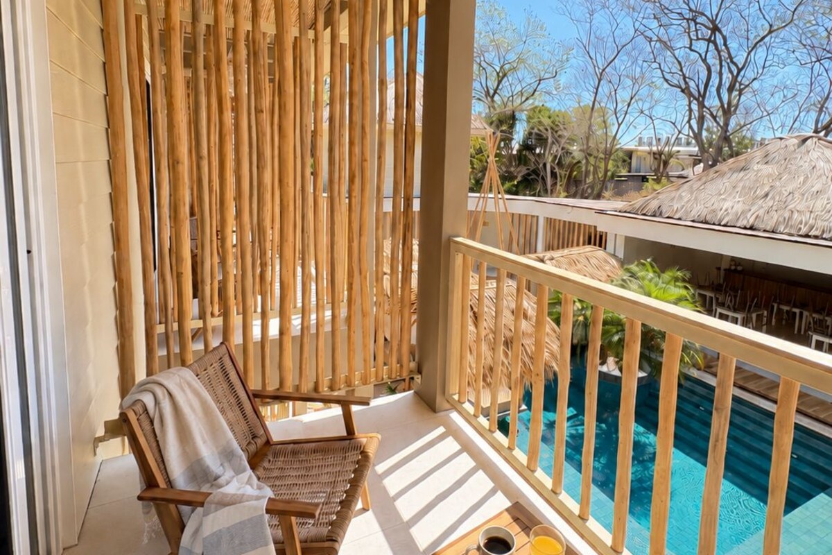 Studio Deluxe, balcon, vue piscine