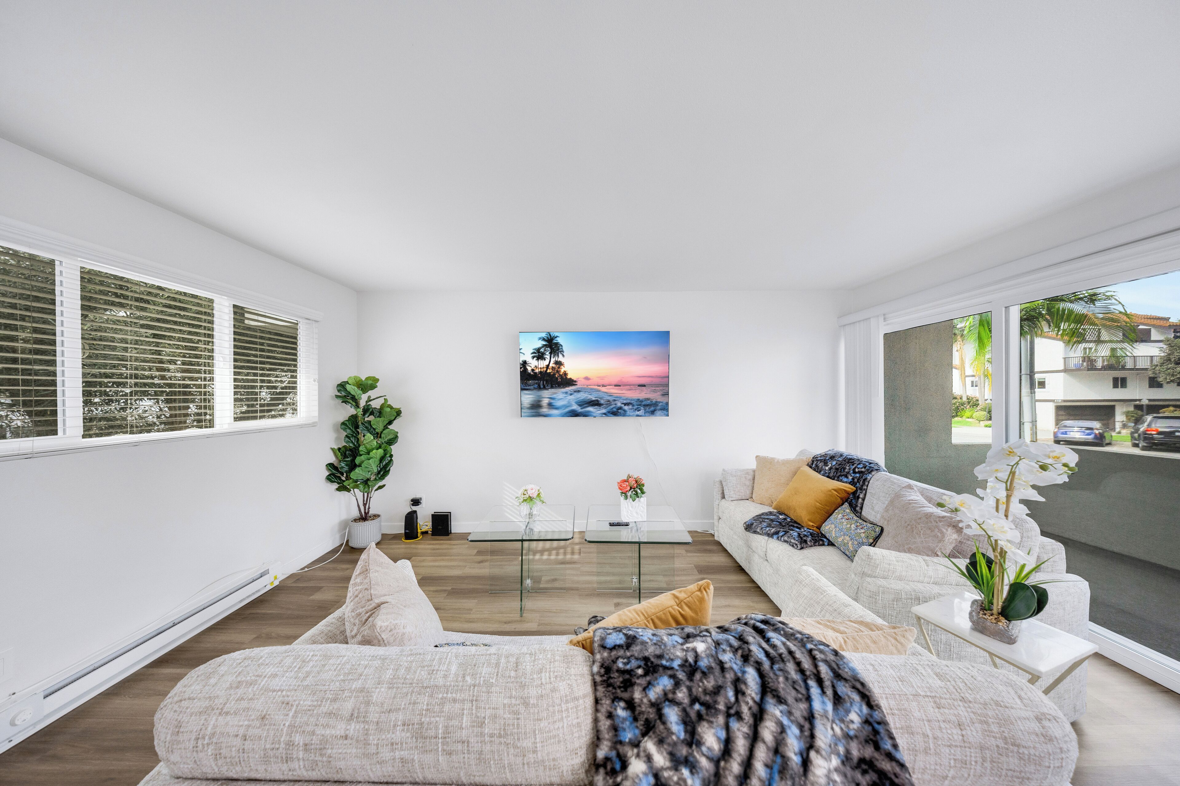 45-inch flat-screen TV with digital channels