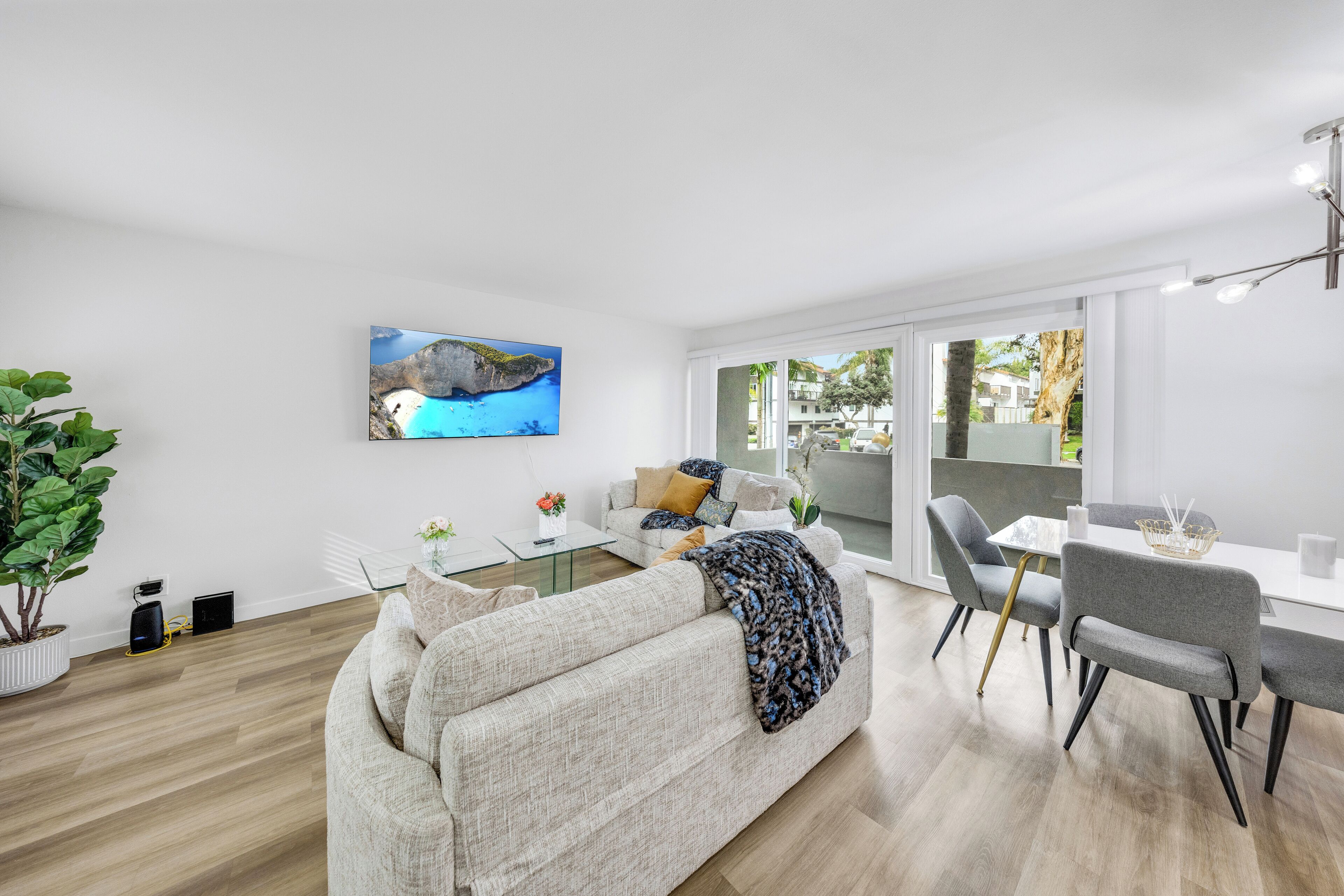 45-inch flat-screen TV with digital channels