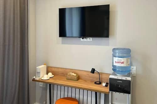 Blackout drapes, soundproofing, iron/ironing board, free WiFi