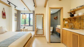 Suíte executiva, vista para a cidade | Roupas de cama de algodão egípcio, roupas de cama premium