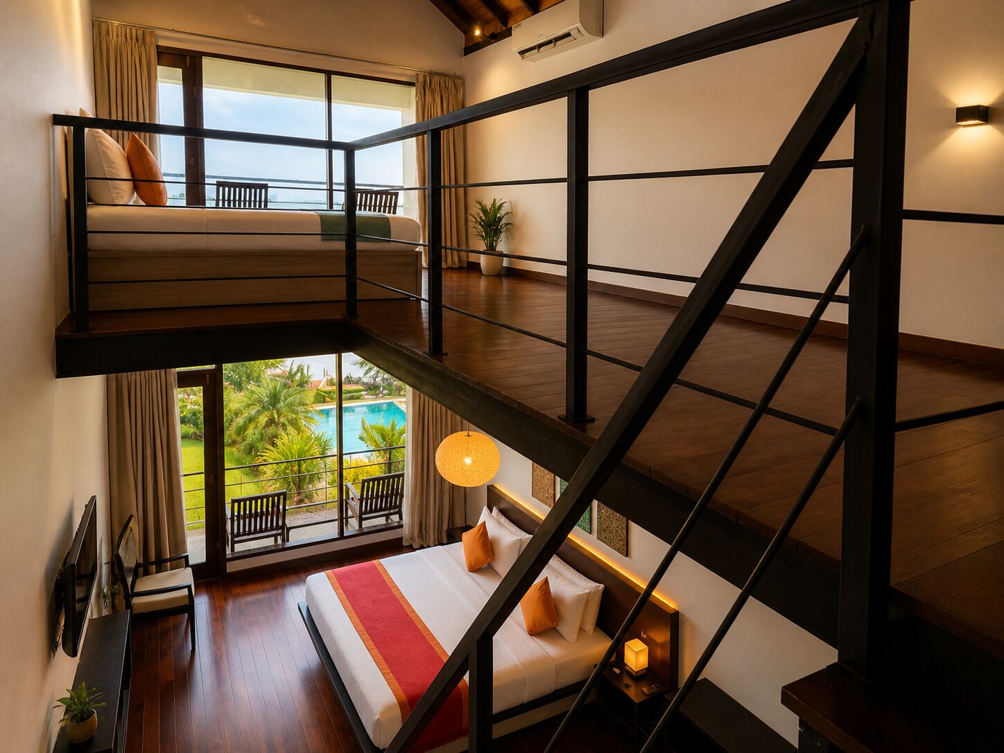 Family Room, Balcony, Lake View | In-room safe, blackout curtains, soundproofing, iron/ironing board