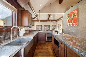 Fridge, microwave, oven, stovetop - Old Town Masterpiece | Steps to Historic Main St. | Private Hot Tub | 4 Guest Suites (Park City)