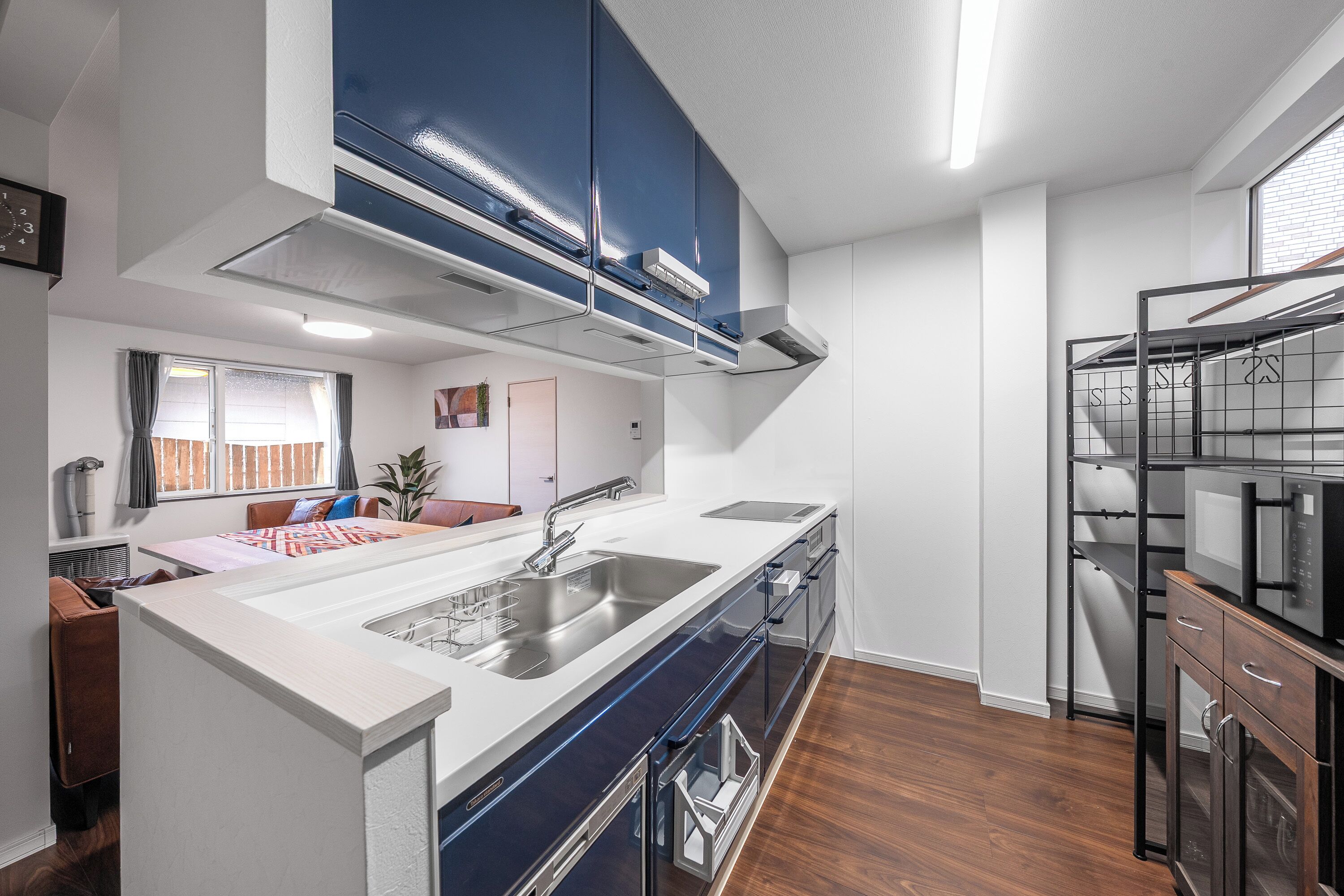 Fridge, microwave, stovetop, rice cooker