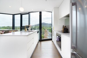 Fridge, microwave, oven, stovetop - NEW TO VRBO: Upscale 3BR City Apartment Central CBD Living (Reid)