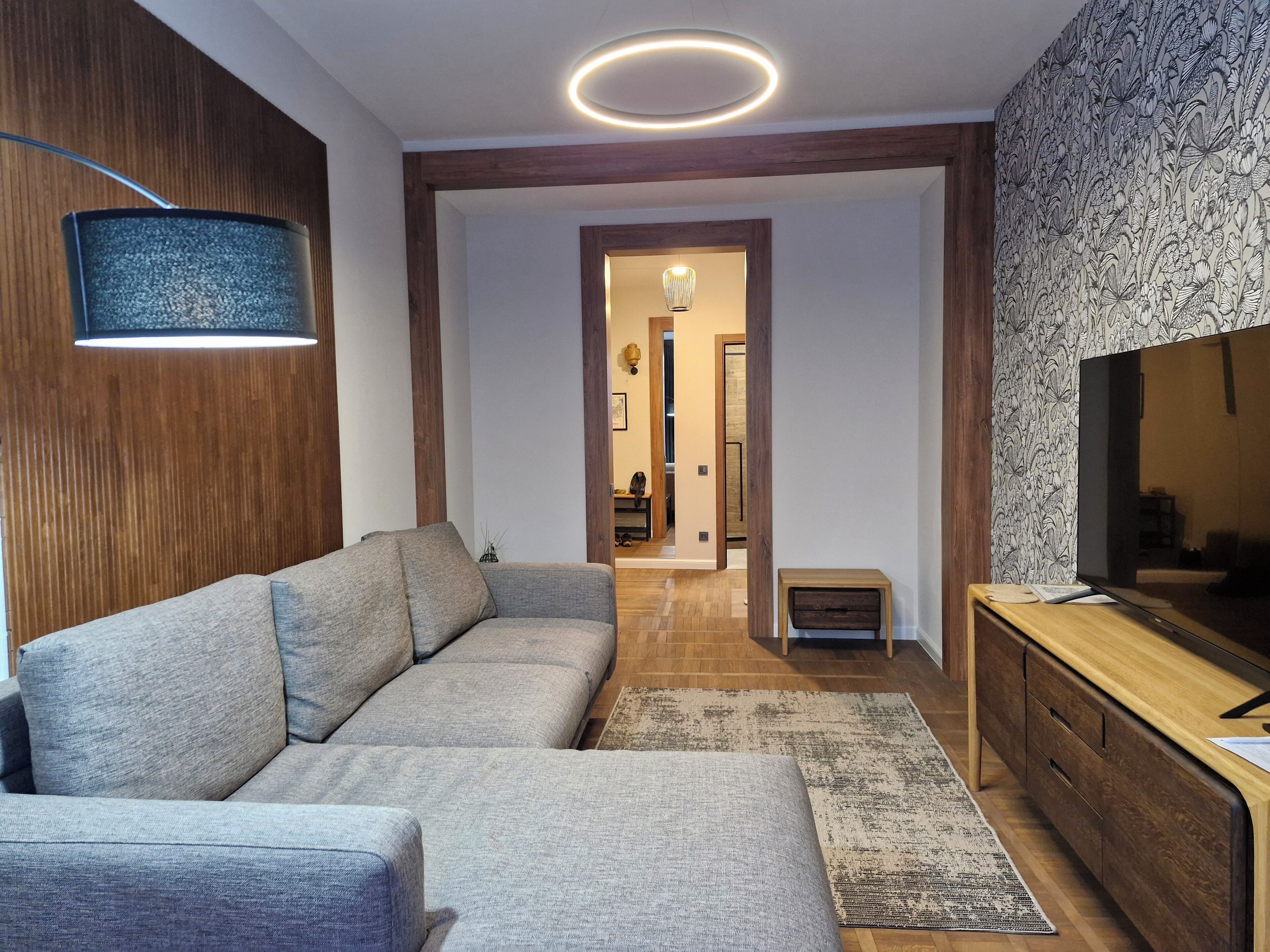 Luxury Apartment, Balcony, City View | Living area | 40-inch flat-screen TV with digital channels