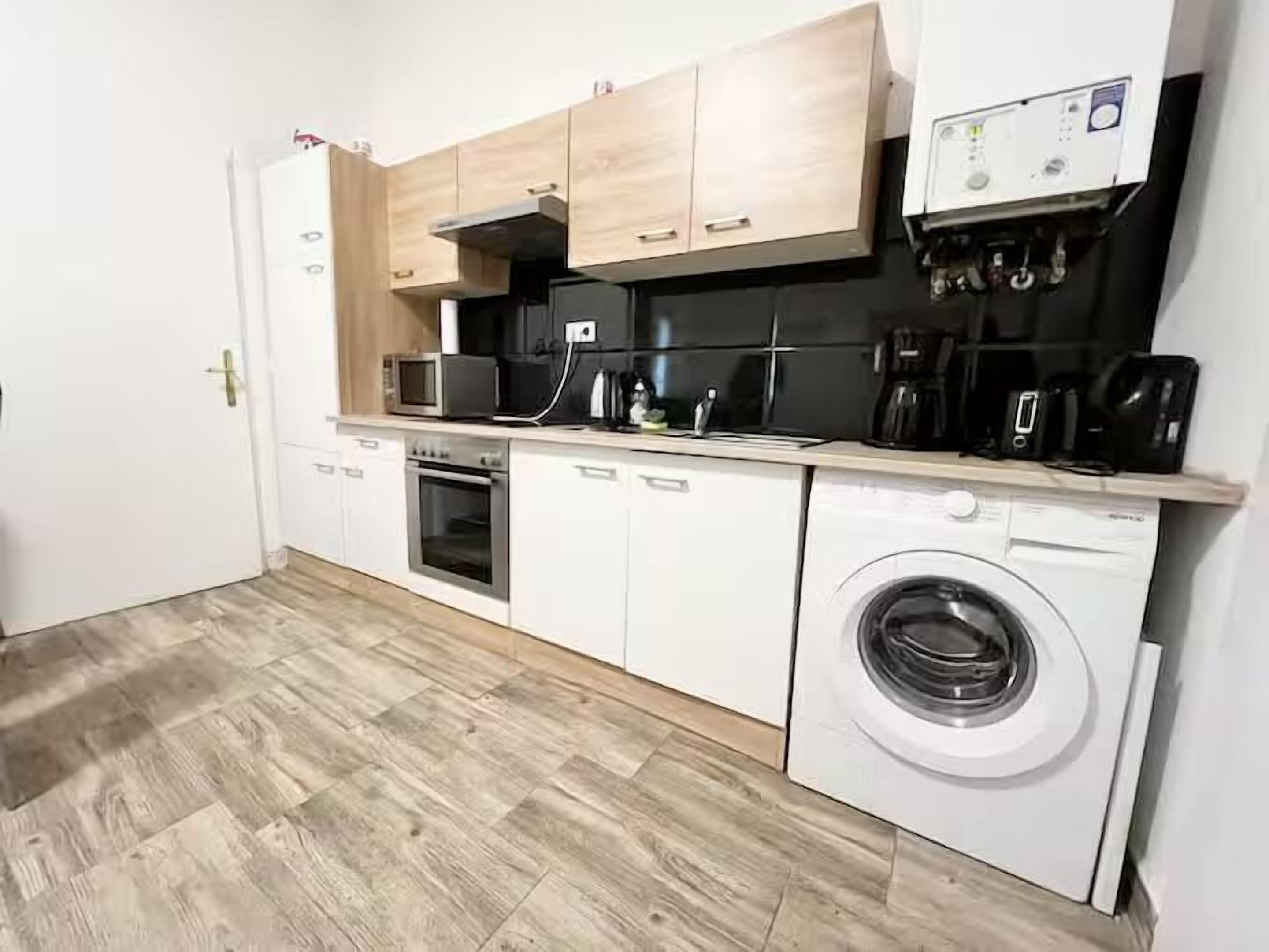 Basic Apartment | Private kitchen | Fridge, microwave, oven, stovetop