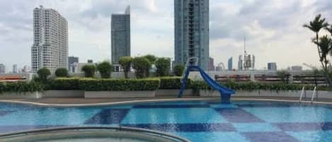 Apartment, 2 Bedrooms, Accessible, City View | Pool | Outdoor pool