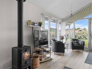 Télévision, cheminée