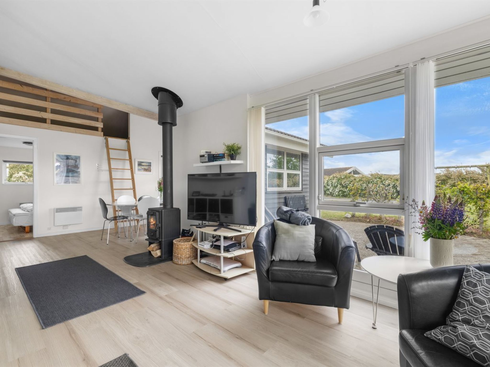 Télévision, cheminée