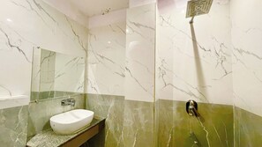 Deluxe Triple Room | Bathroom | Shower, rainfall showerhead, free toiletries, bidet - HOTEL PREMIUM K P  Near HAR KI PODDI   (Haridwar)