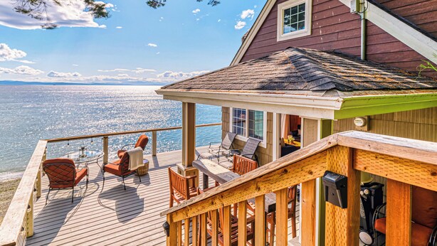 Unclassified image, 1 of 43, button - 2BR Oceanfront Cottage w/ Fire Table & Huge Deck (Point Roberts)