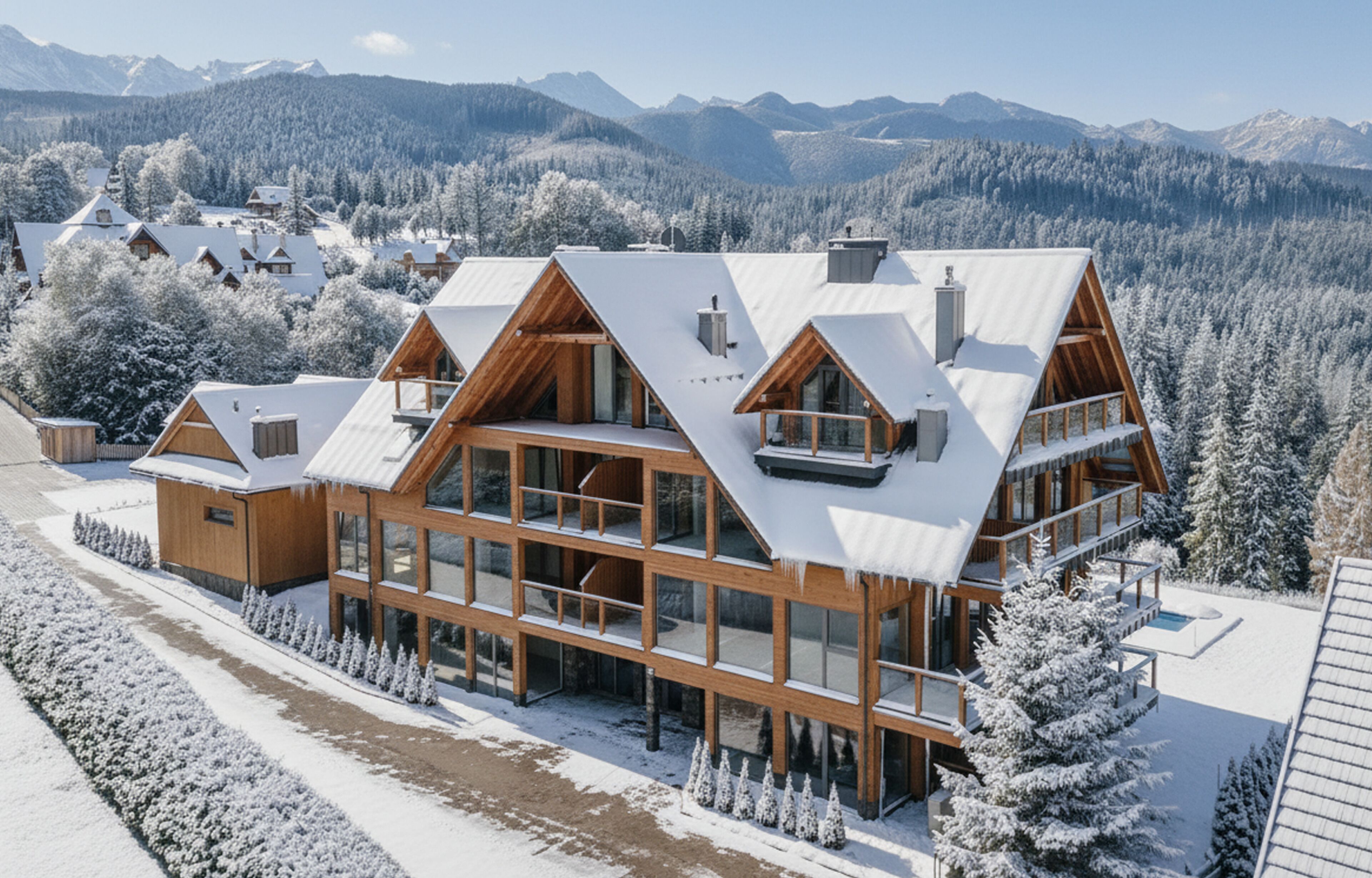 Vista frontal de la propiedad