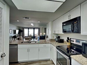 Fridge, microwave, oven, stovetop - Edgewater #1101 | Gulf Front + Resort Amenities (Miramar Beach)