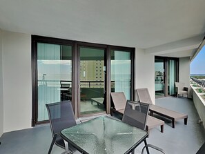 Outdoor dining - Edgewater #1301 | Gulf Front + Amenities (Miramar Beach)