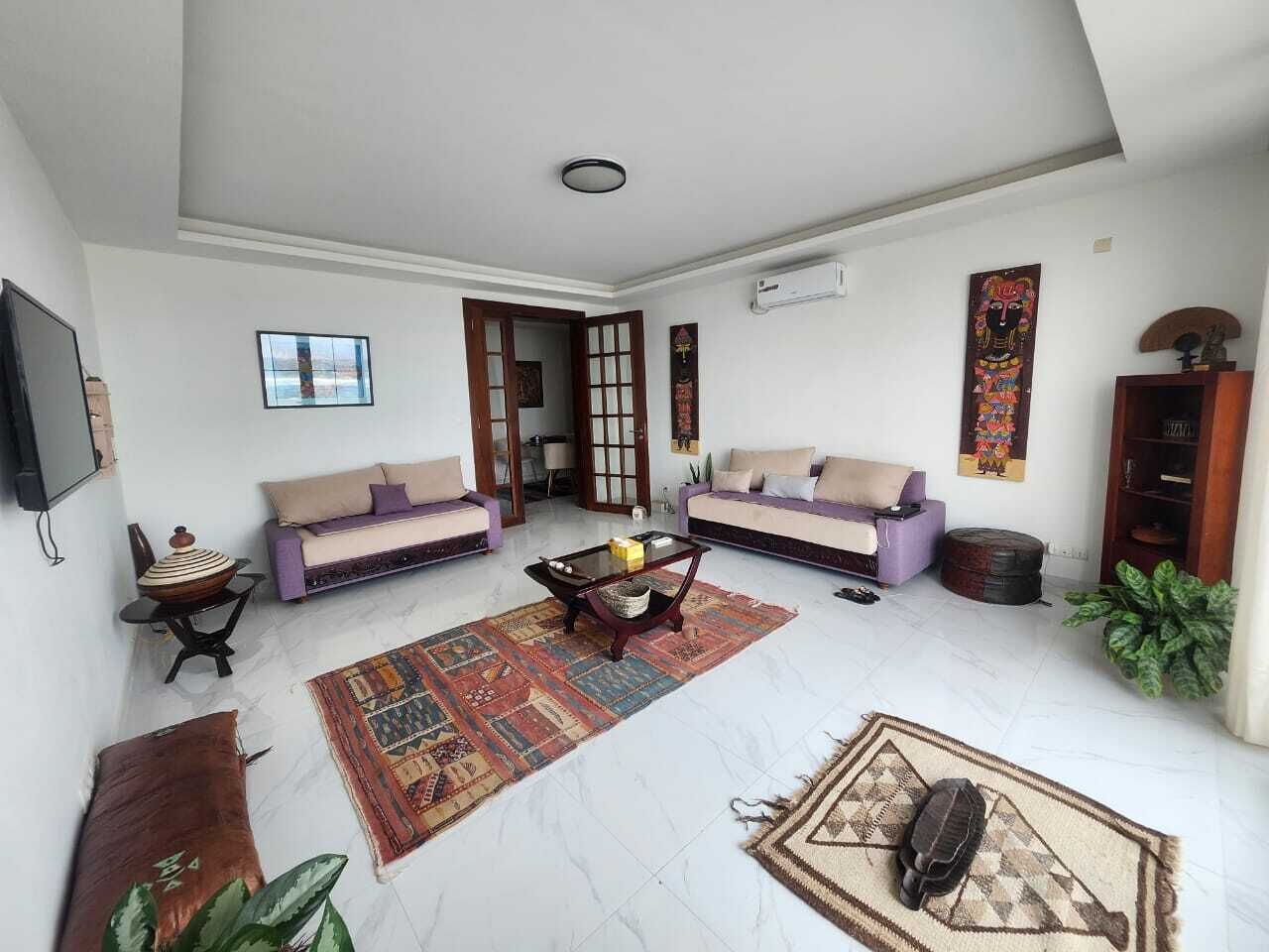 Appartamento Comfort, 2 camere da letto, cucina, vista oceano | Area soggiorno